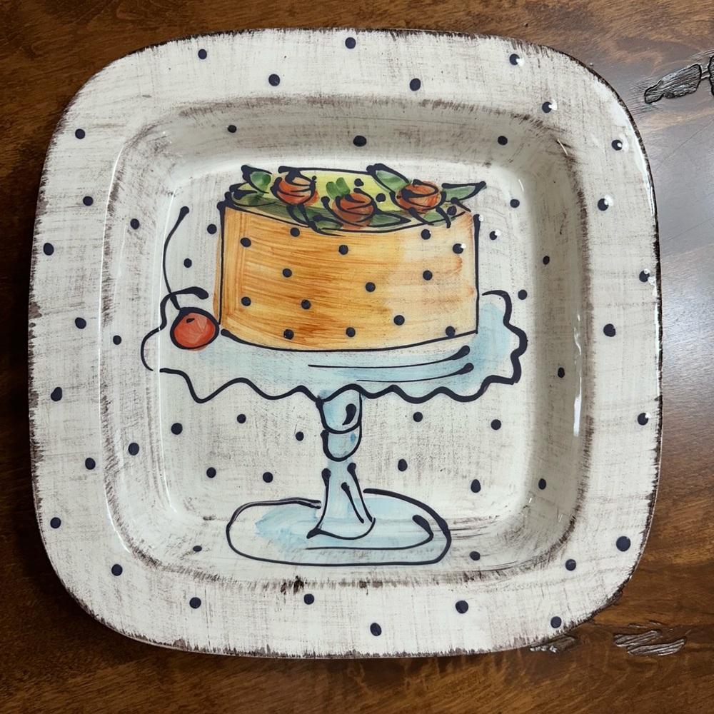 Dessert Plate Hand Painted